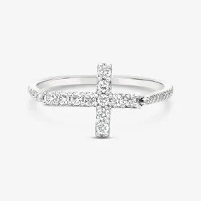 East West Diamond Cross Ring