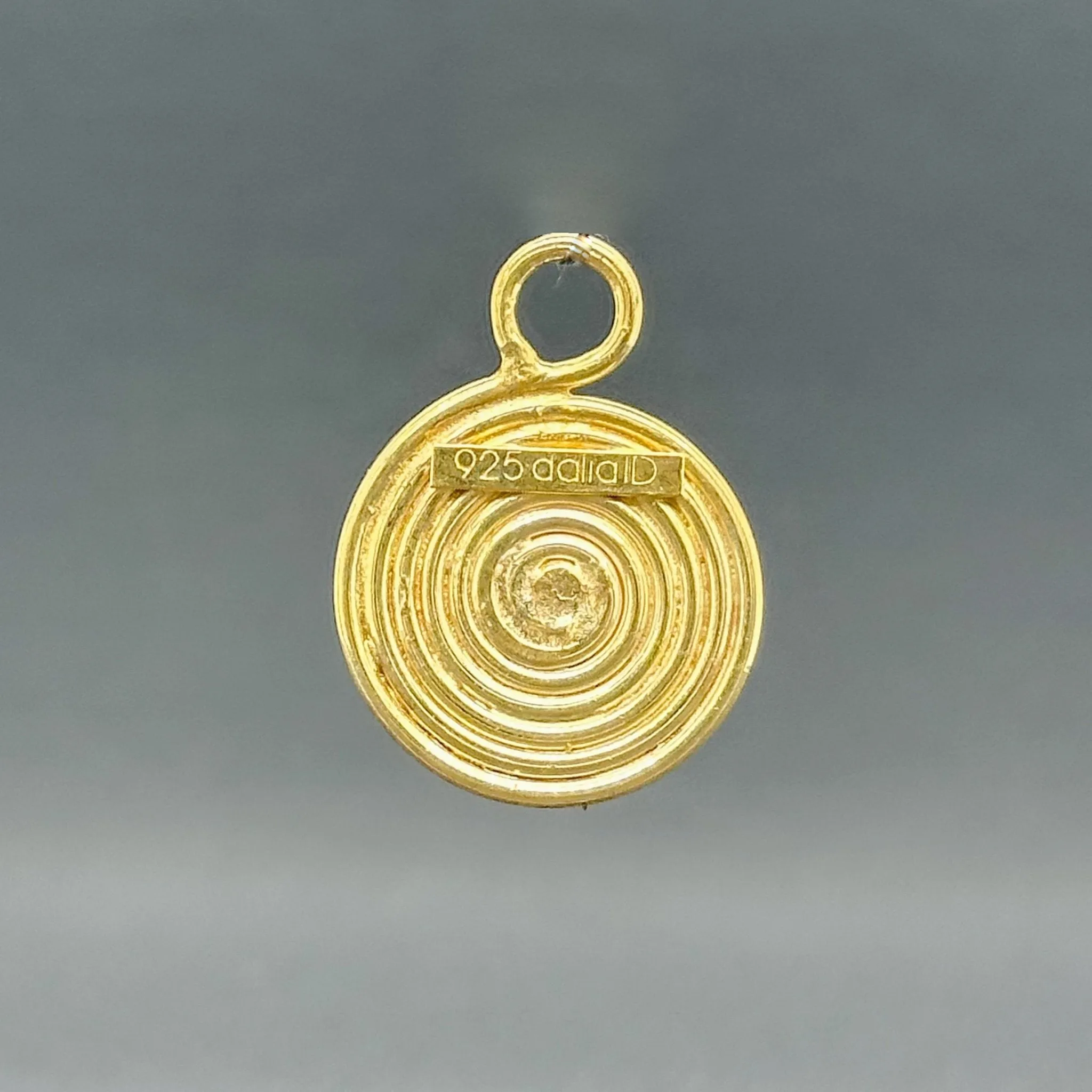 Estate SS YGP Spiral Pendant