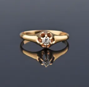 Fine Antique 14K Gold Belcher Diamond Ring