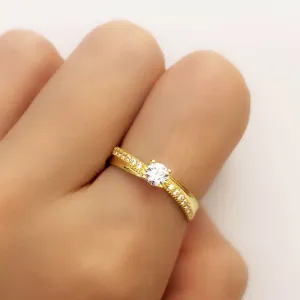 Fiona Engagement Ring 18K Yellow Gold