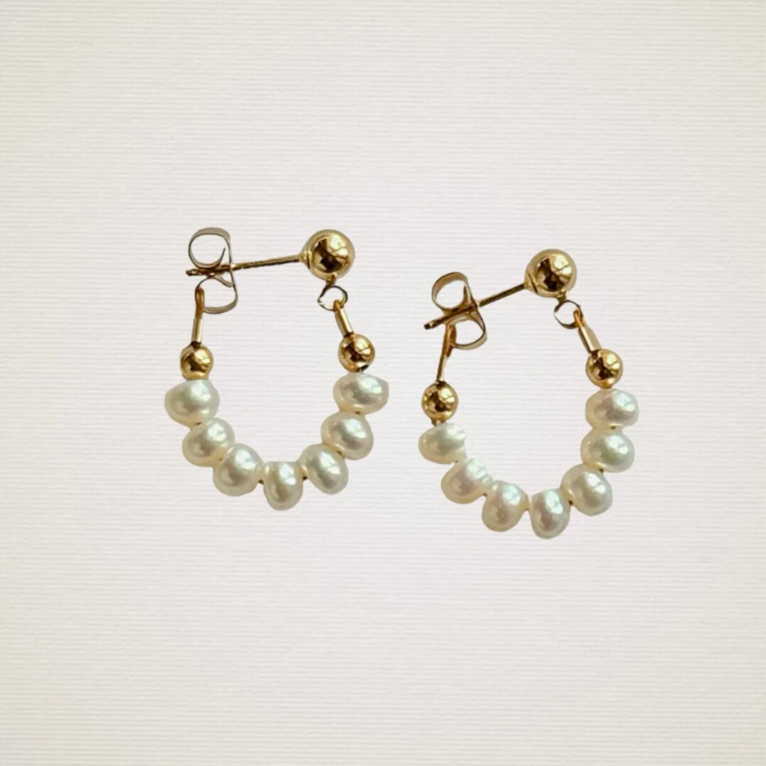 Freshwater Pearl Front Back Earrings