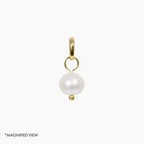 Freshwater Pearl Pendant Charm (Gold)