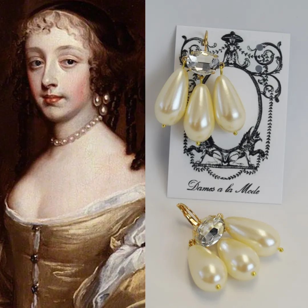 Girandole Earrings - Huge Pearl