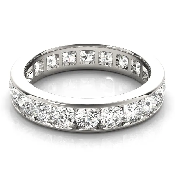 GLORY 4.2 Carat Channel Set Diamond Eternity Band in 14K/ 18K/ Platinum GIA Graded 30 pointer G Color SI1 Clarity By Mike Nekta SIZE 4