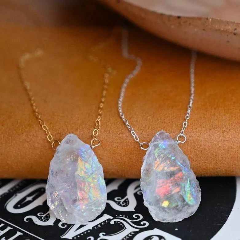 Good Vibes Aura Quartz Necklace