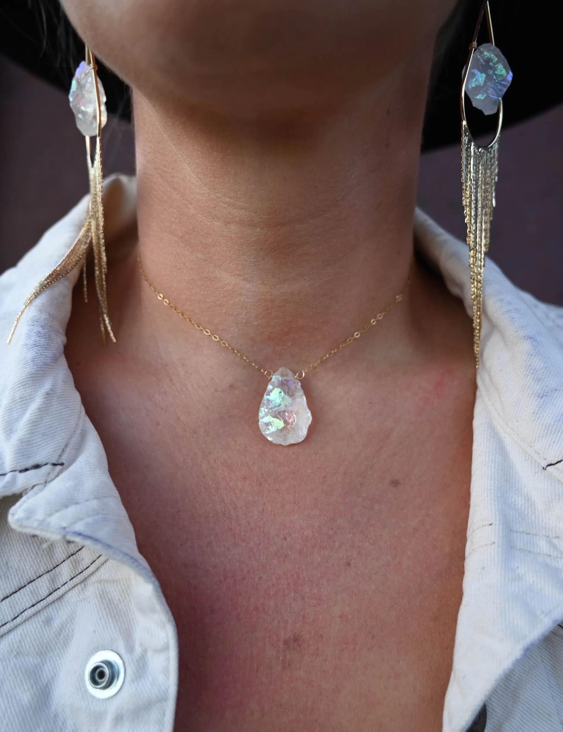 Good Vibes Aura Quartz Necklace