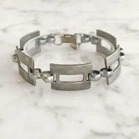 GOODWIN oxidized silver link bracelet