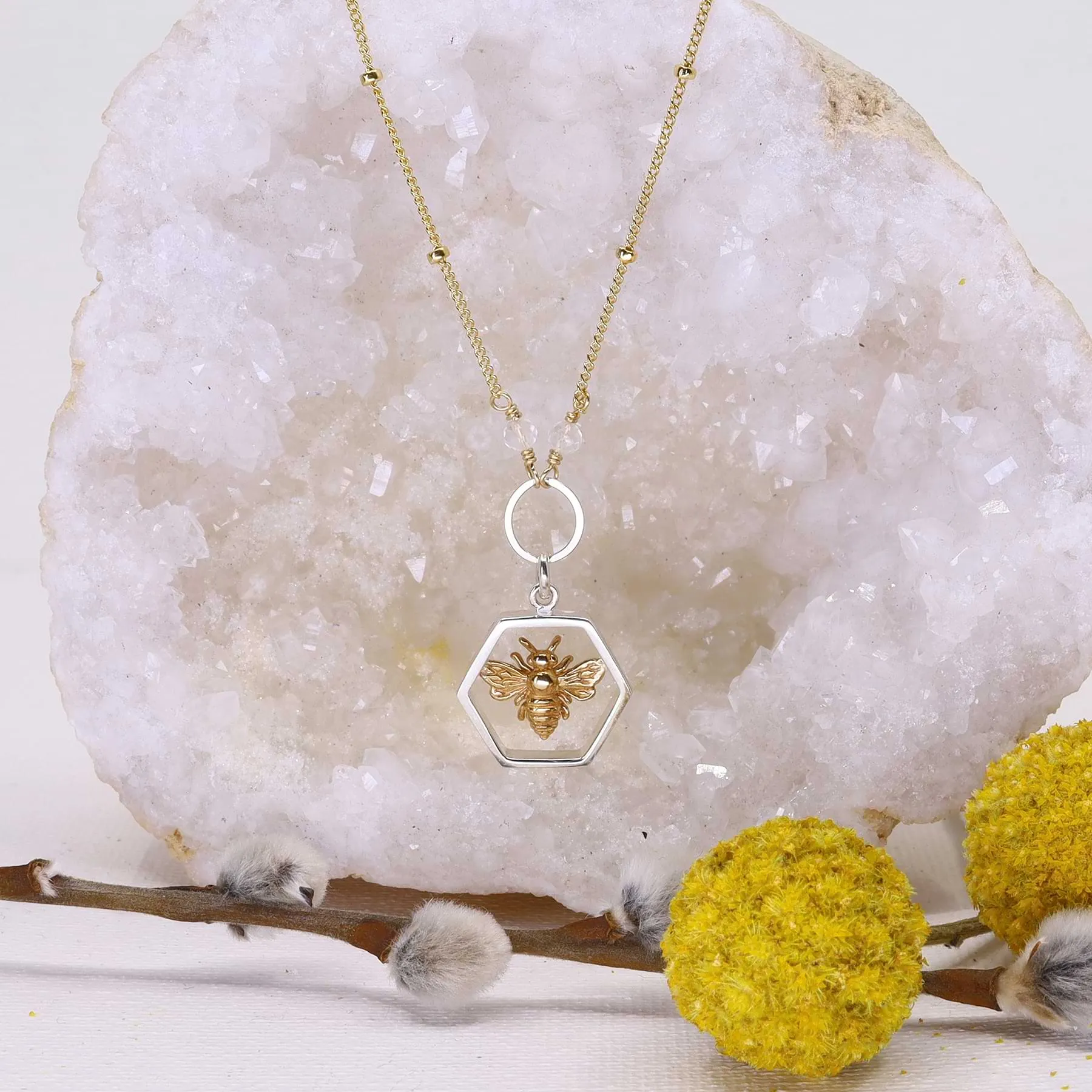 Honey Bee - Bee Pendant Necklace