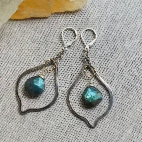 I See You - Sterling Silver Labradorite Chandelier Earrings