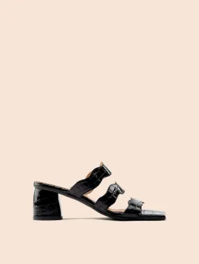 Imperfect Riva Embossed Black Heel