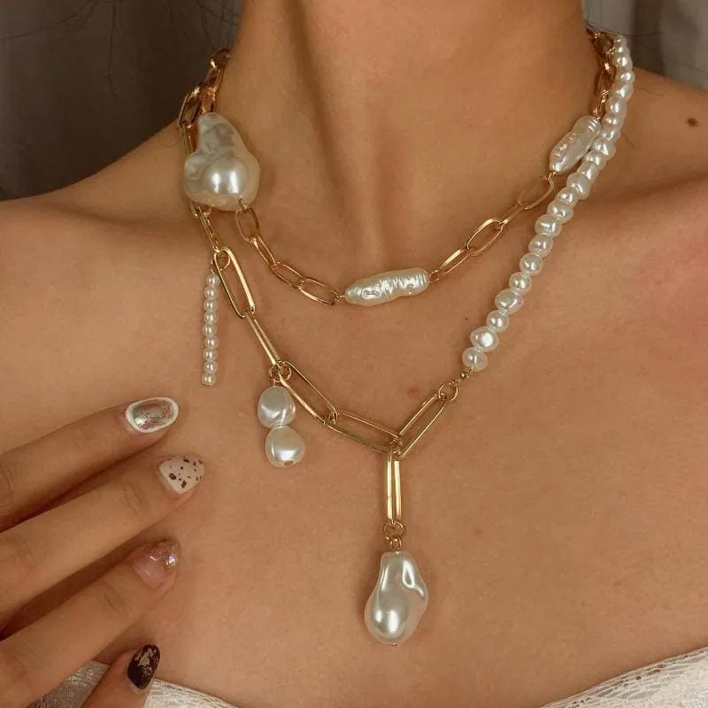 Irregular Faux Pearl Necklace