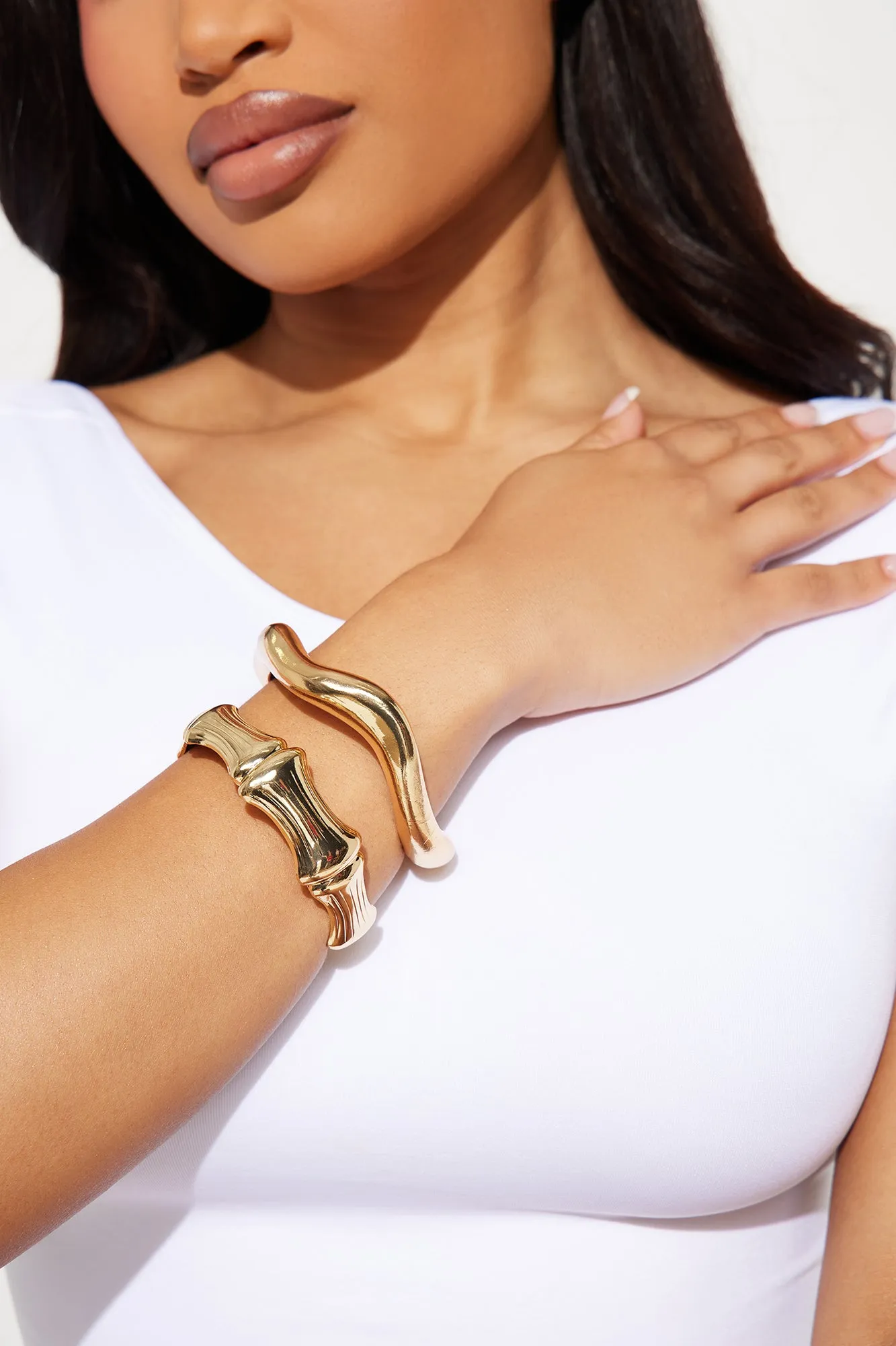 Ivette 2 Piece Bracelet Set - Gold