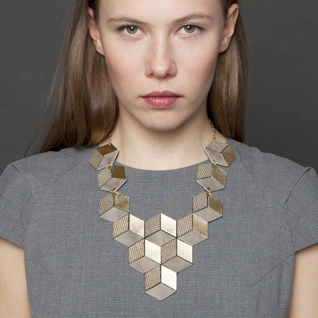 Jeanne Darc Yellow geometric necklace