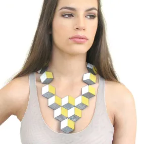 Jeanne Darc Yellow geometric necklace