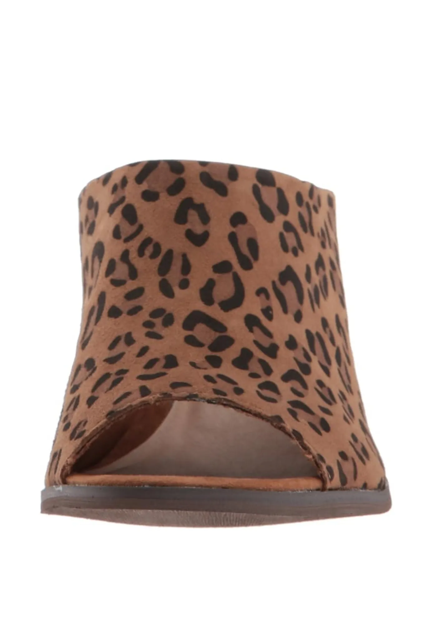 Jerome Peep Toe Heeled Slide in Leopard