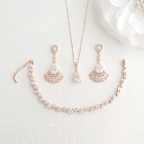 Jewelry Set in Rose Gold-Ilana