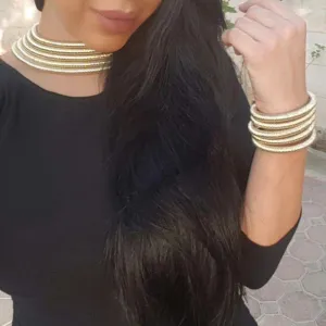 KK Maxi Choker Necklace & Bracelet Set