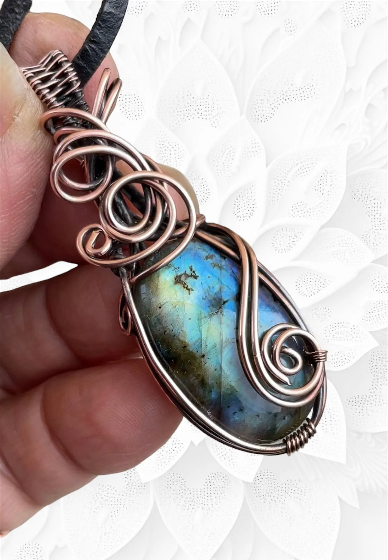 Labradorite Wire Wrapped Pendant