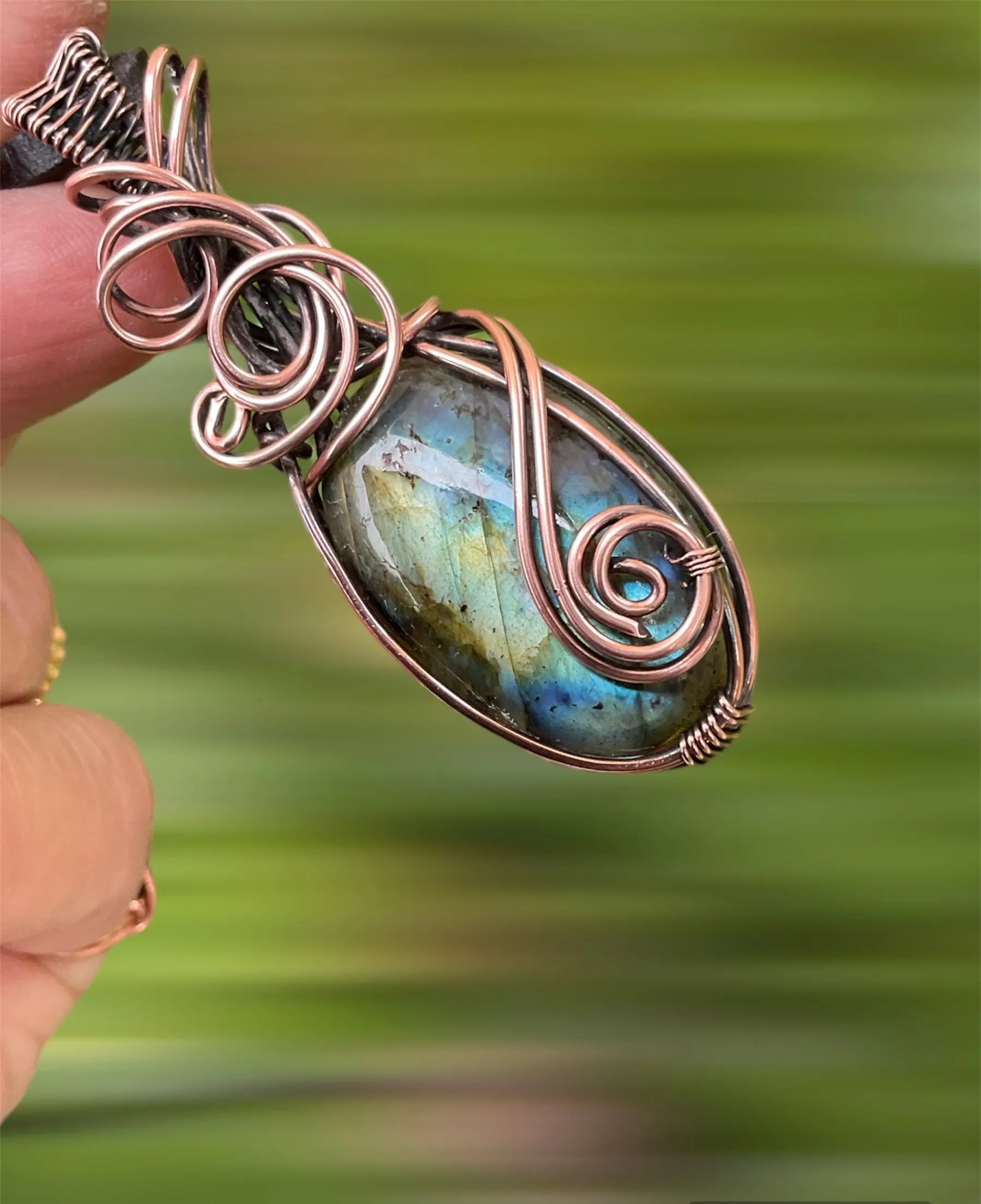 Labradorite Wire Wrapped Pendant