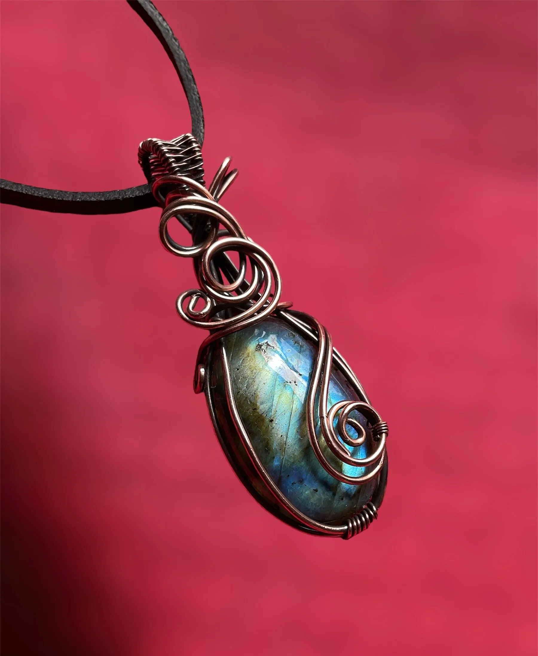 Labradorite Wire Wrapped Pendant