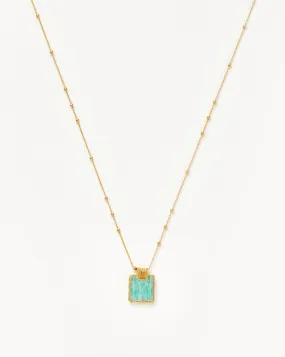 Lena Charm Necklace | 18ct Gold Plated Vermeil/Amazonite