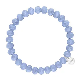 Lizas Clarksville 8mm Crystal Bracelet Periwinkle