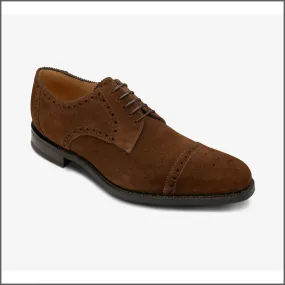 Loake Eldon Brown Suede Premium Semi-Brogue*