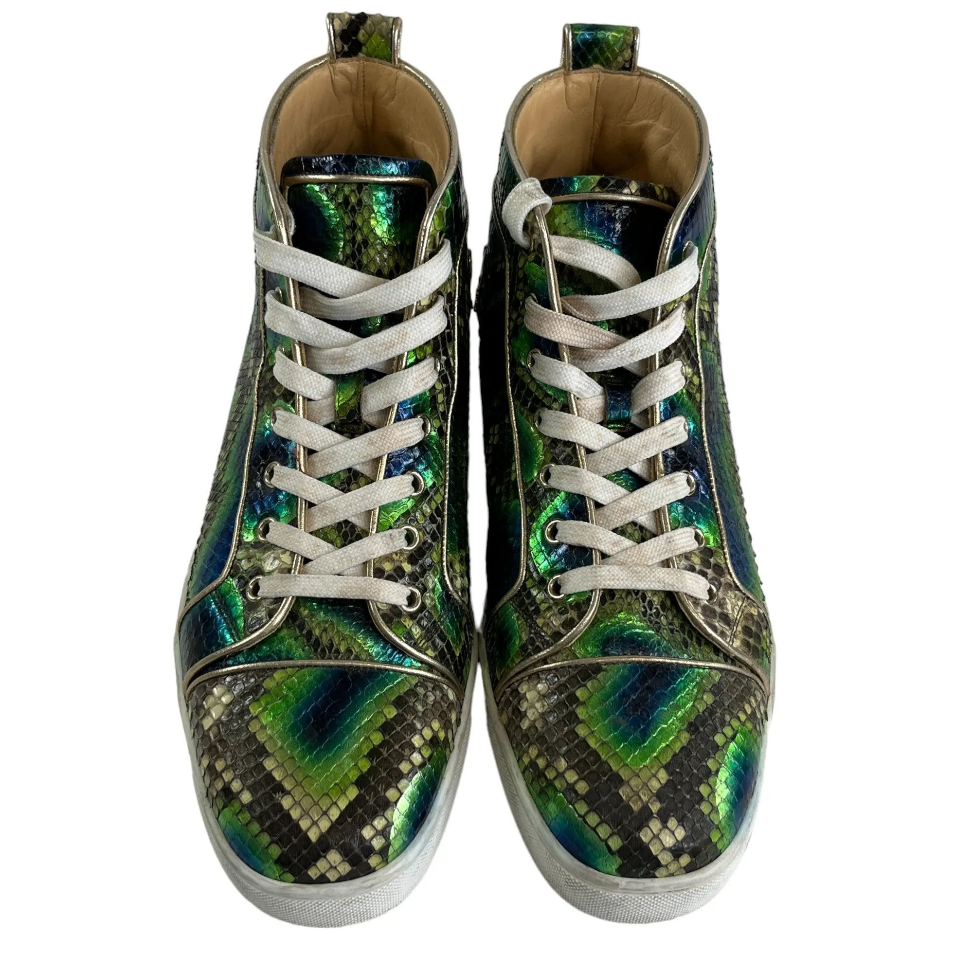 Men's Rantus Snakeskin High Trainers Green Size EU 44 / UK 10