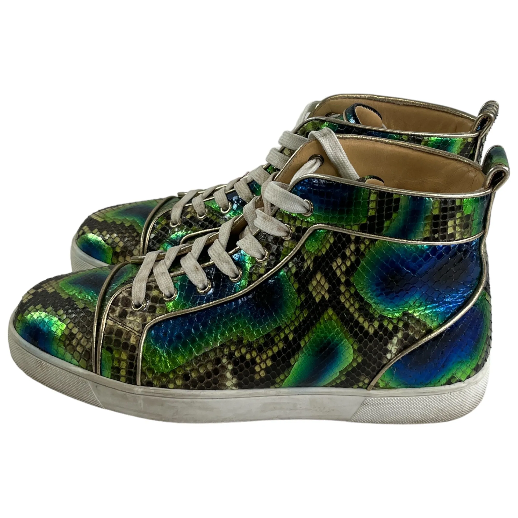 Men's Rantus Snakeskin High Trainers Green Size EU 44 / UK 10