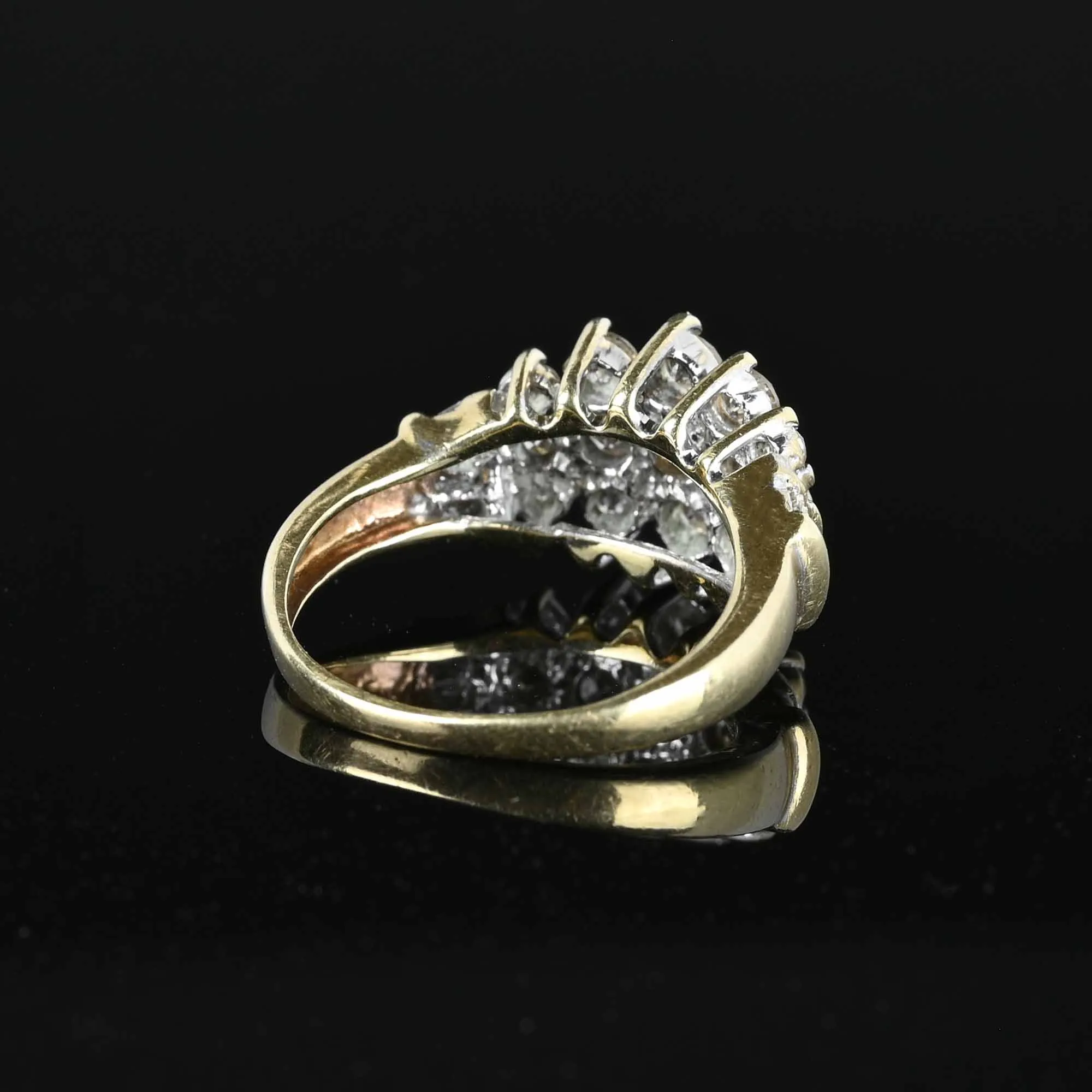 Mid Century .85 Carat Diamond Cluster Ring