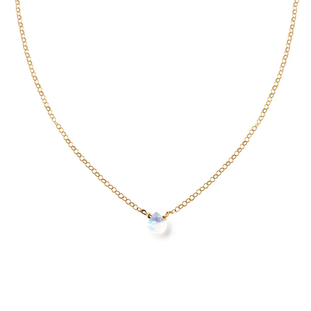 Moonstone Short Gemstone Necklace