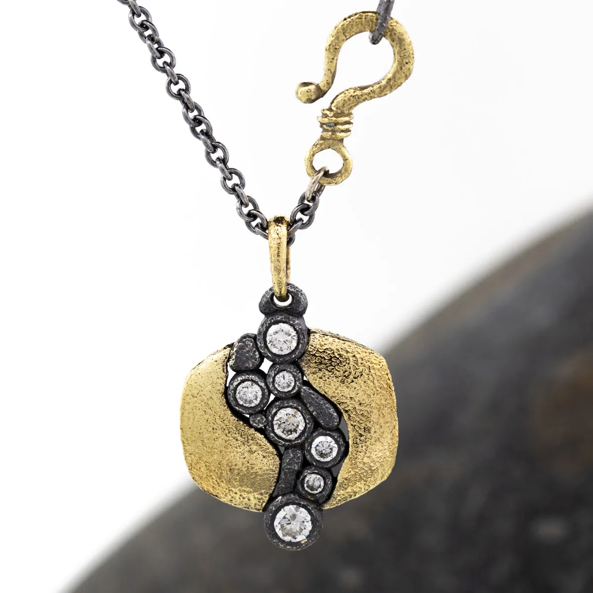 Open River Diamond Pendant