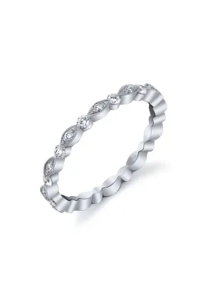 Parade Design Charites Scalloped Marquise Diamond Eternity Band