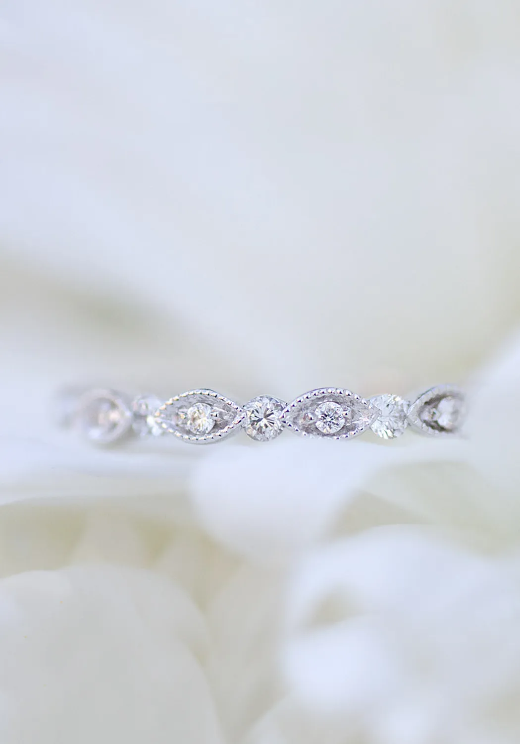 Parade Design Charites Scalloped Marquise Diamond Eternity Band