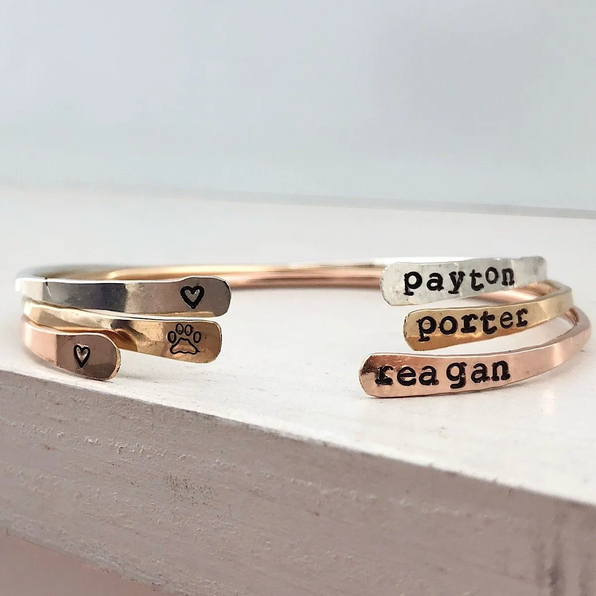 Personalized Open Thin Cuffs