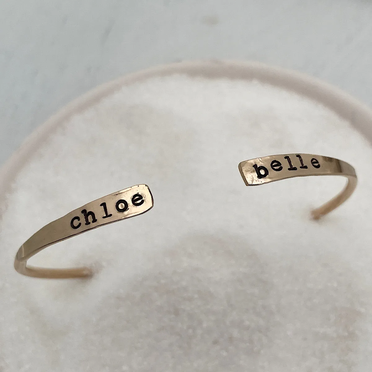 Personalized Open Thin Cuffs