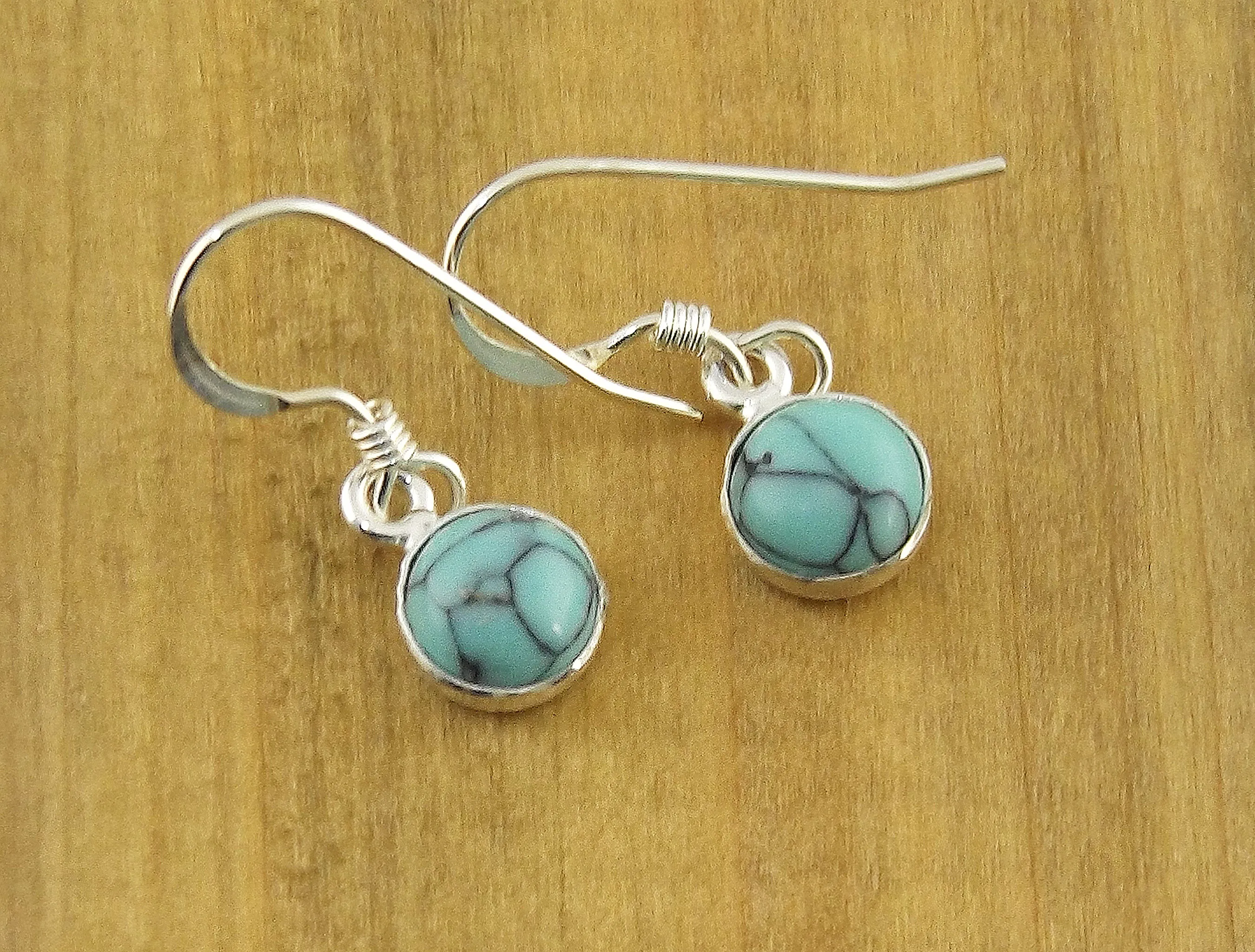 Petite Turquoise Howlite Earrings