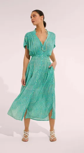 Poupette St. Barth - Long Dress Becky - Sky Abori