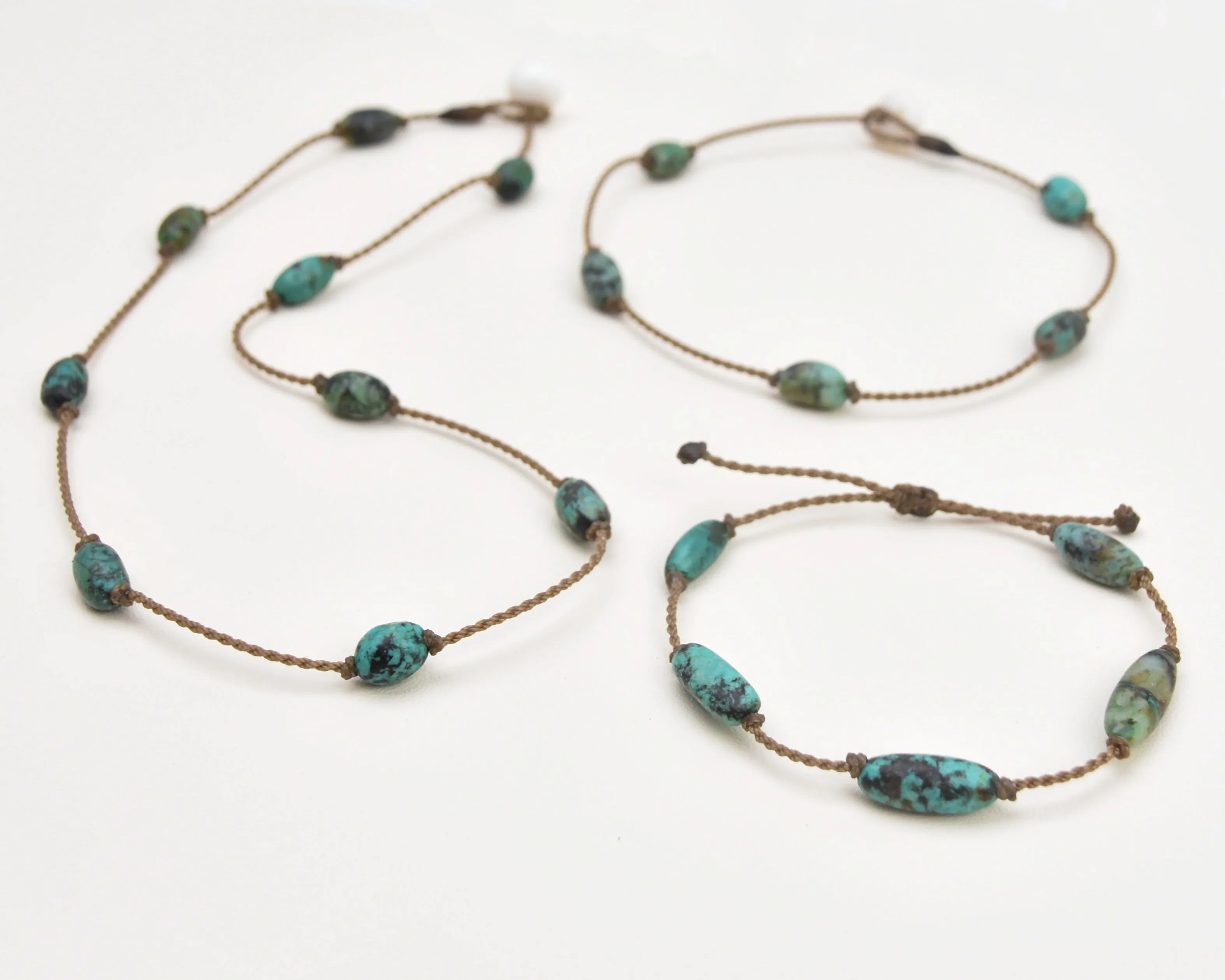 Princess Necklace-1041-Hubei Turquoise Nugget