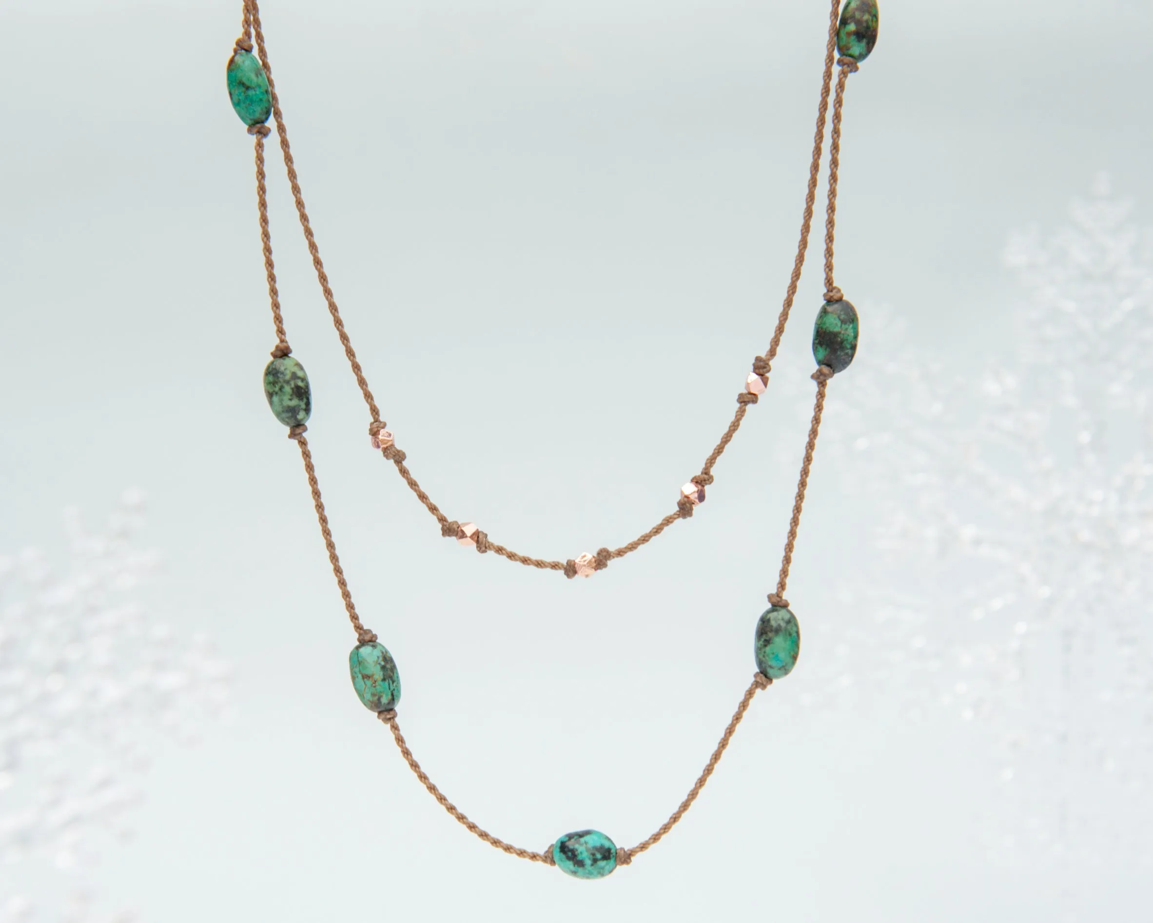 Princess Necklace-1041-Hubei Turquoise Nugget