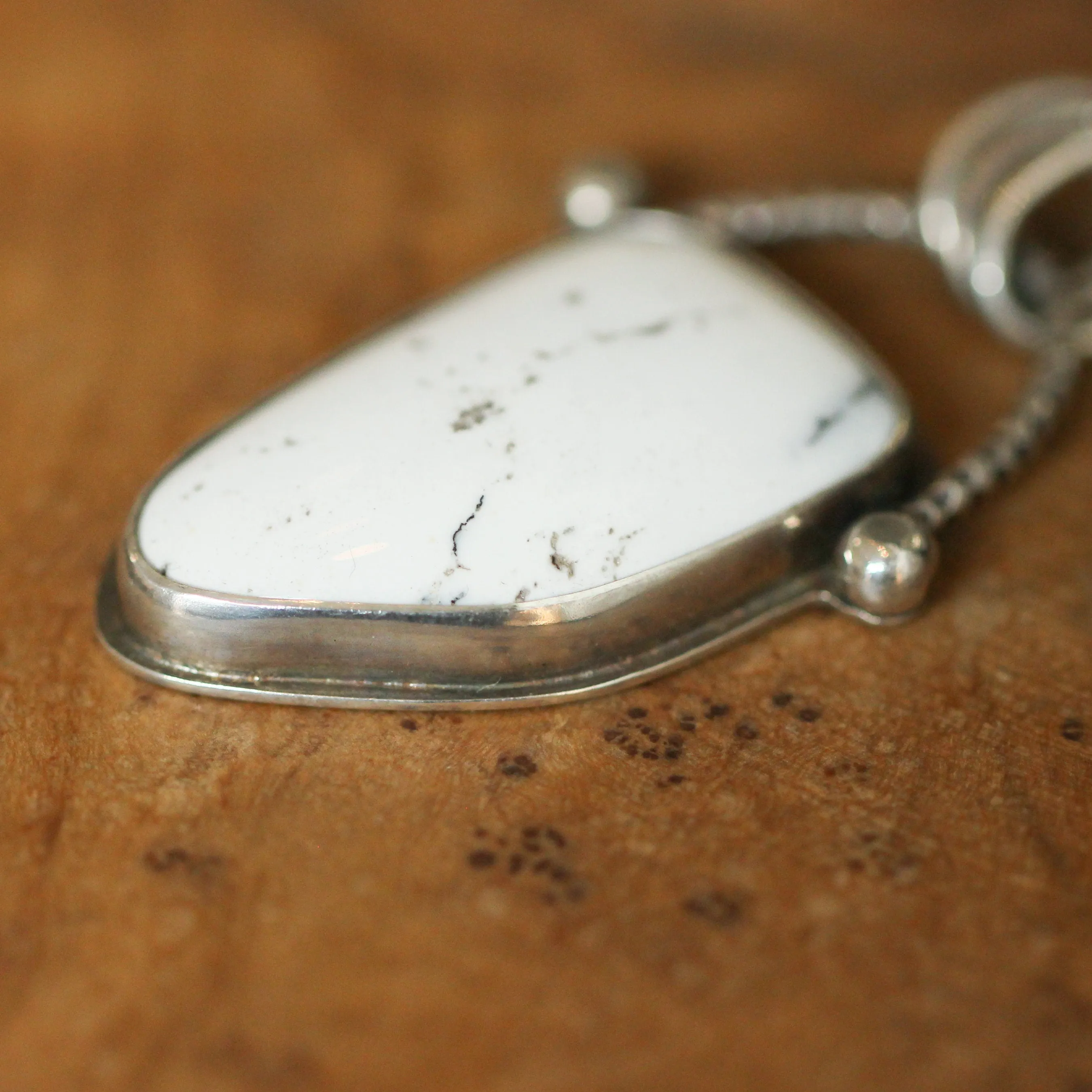 Ready to Ship - Dendritic Opal Pendant - Ooak Silversmith Pendant - Dendritic Opal Necklace