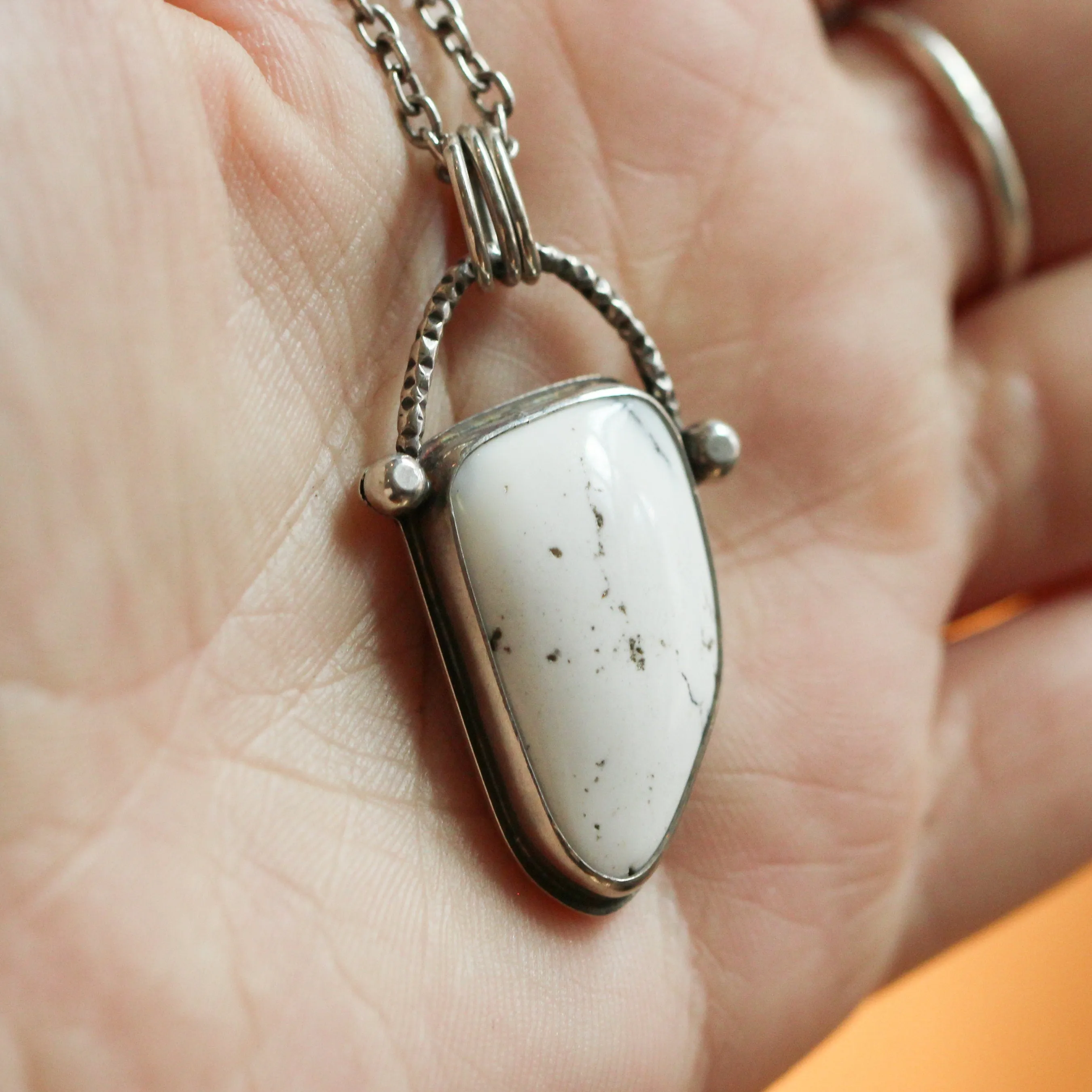 Ready to Ship - Dendritic Opal Pendant - Ooak Silversmith Pendant - Dendritic Opal Necklace