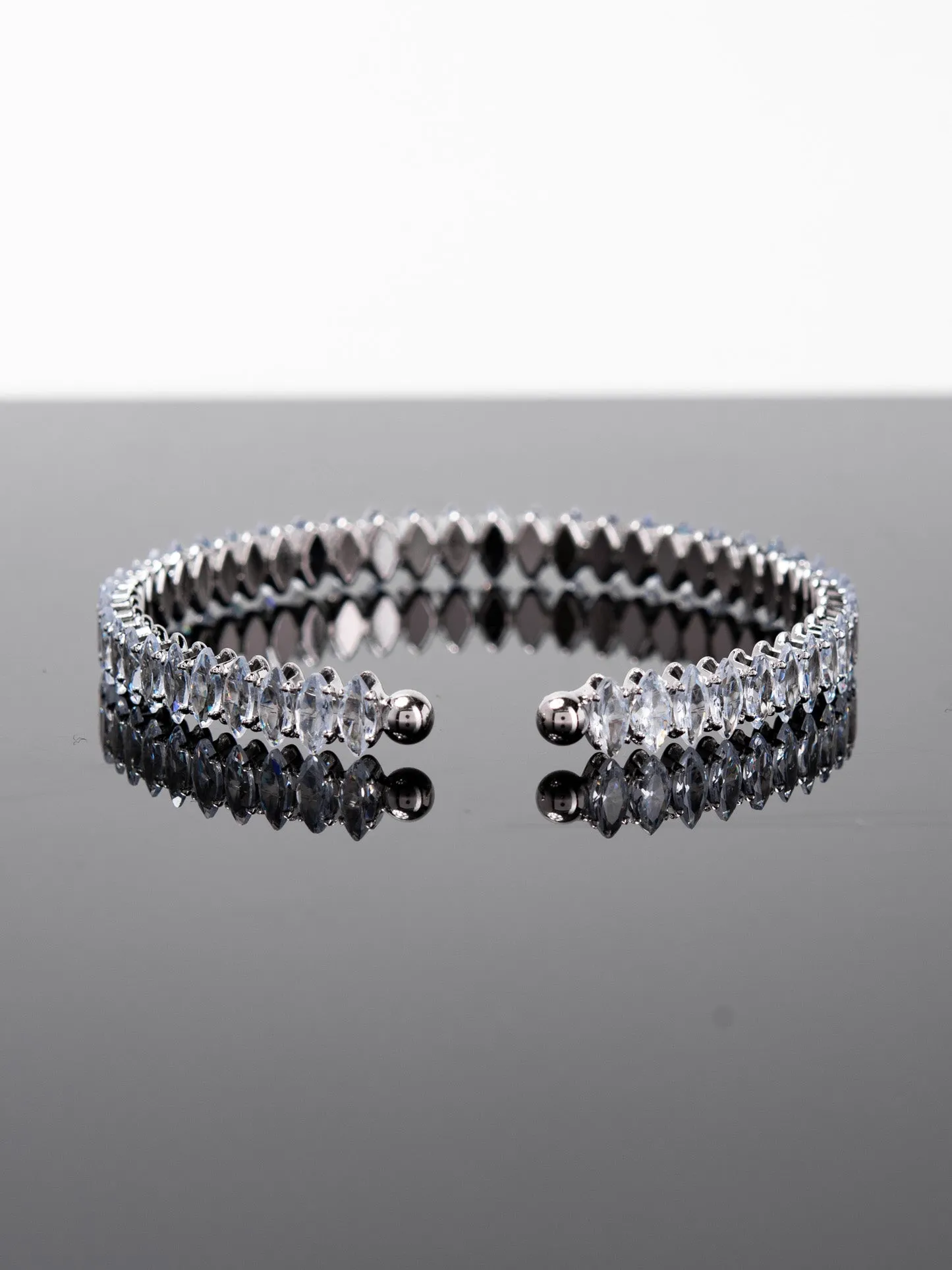 Rowan CZ Diamond Cuff Bracelet