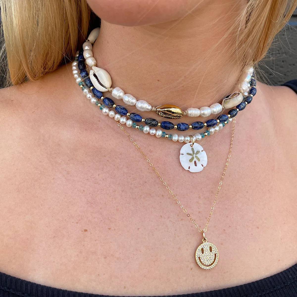 Sand Dollar Pearl Choker Necklace