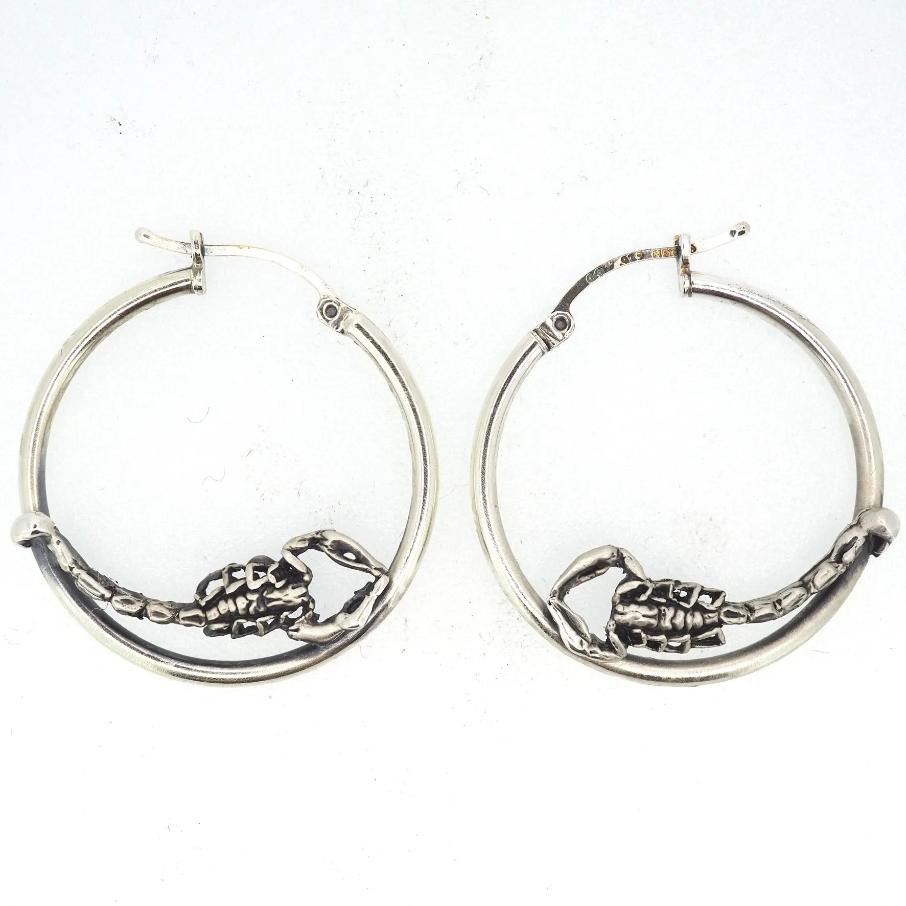 scorpion mini hoop earrings