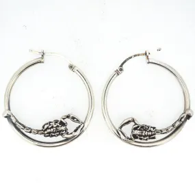 scorpion mini hoop earrings