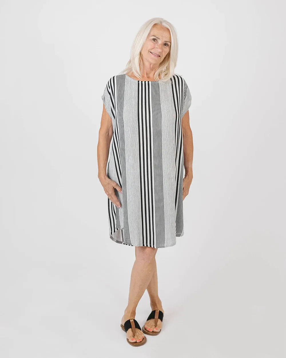 Shannon Passero Lori Dress Black Stripes 5117