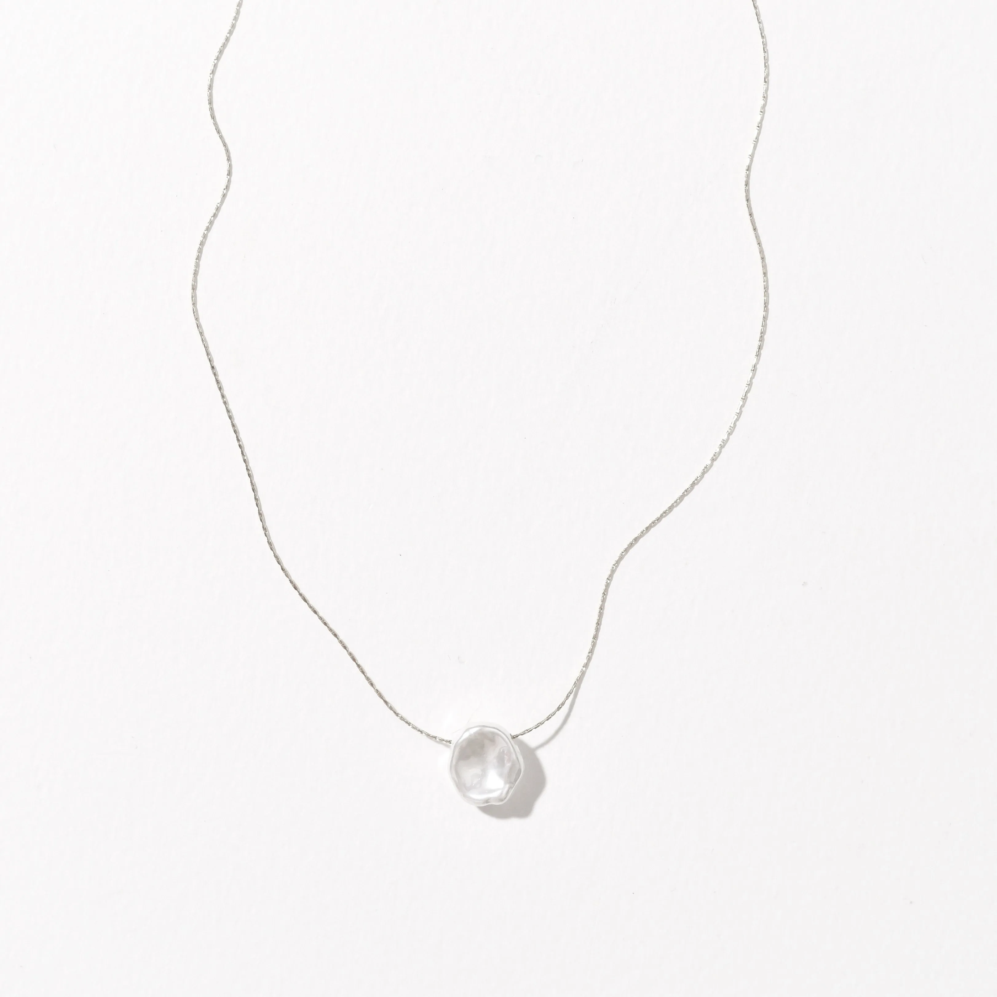 Shyla Faux Pearl Necklace | Silver