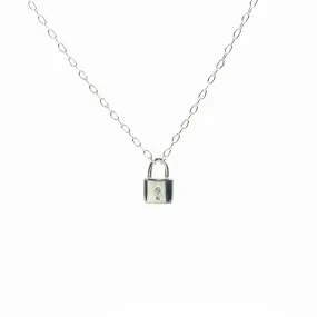 Silver Padlock Necklace