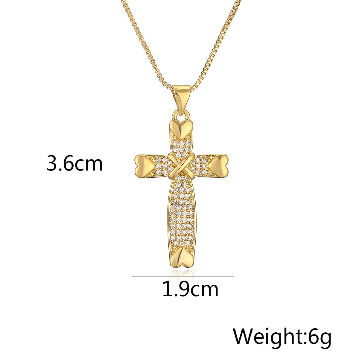 Sisslia Personality Jewelry Gold Plated Stainless Steel Chain Choker Cross Pendant Necklace Jewelry For Women